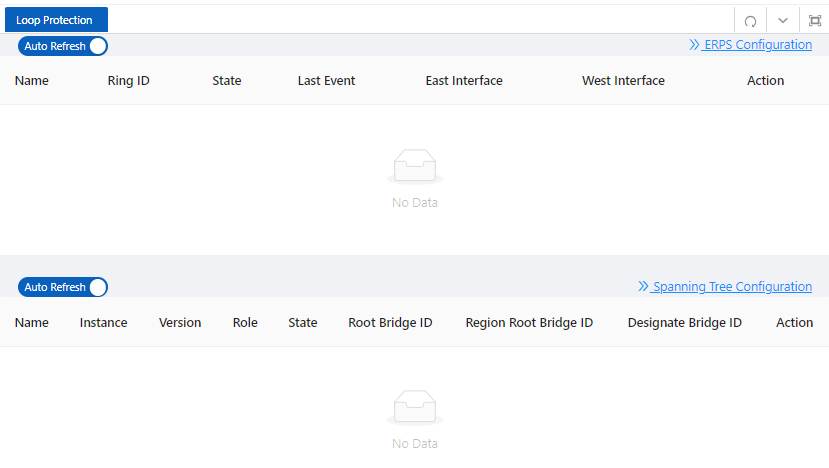 Login page of the Web interface