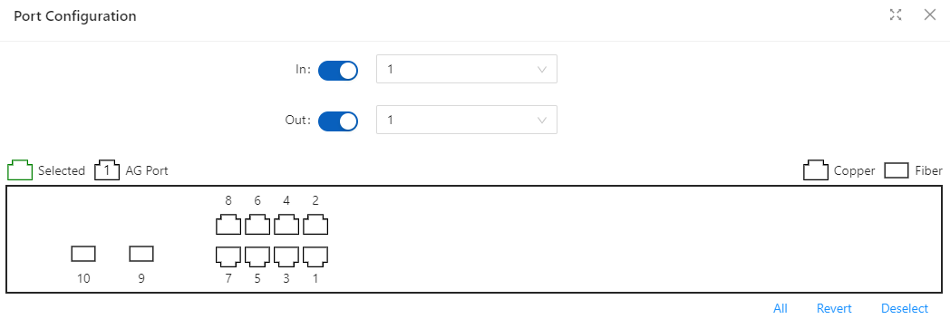 Interface configuration page