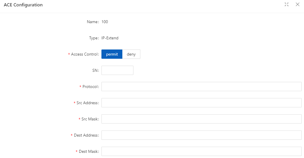 Port Configuration page